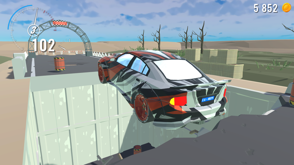 #2. Extreme Car Descent Simulator (iOS) 由: Ramil Magsumov