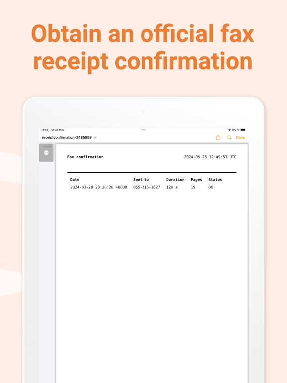 Genius Fax - Faxing app iPad screenshot 6 - Business app