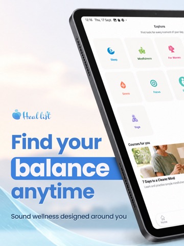 Heallift - Listen. Feel. Heal iPad screenshot