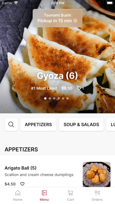 Tsunami Sushi Fair Lakes iPhone screenshot 2 - Food & Drink app