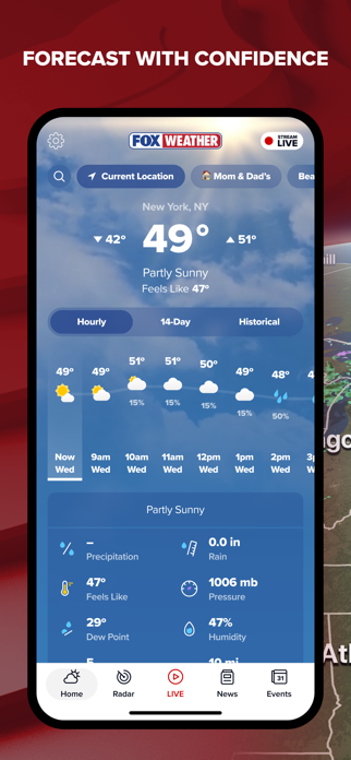 FOX Weather: Daily Forecasts for iPhone - Free App Download