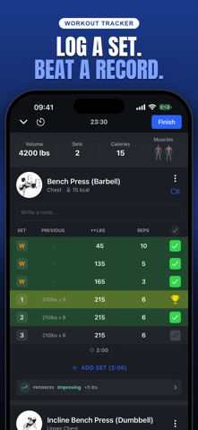 Mighty: Gym Log & Rep Counter Screenshot 1 of 10