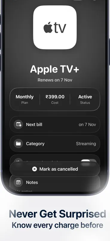 NotSubs : Subscription Tracker screenshot 7 of 8