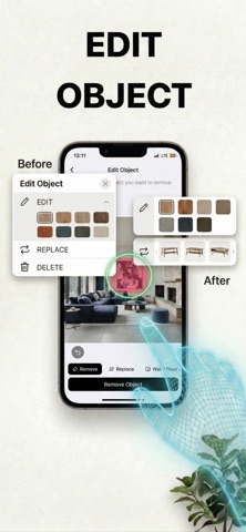 Roomia: AI Interior Design iPhone screenshot