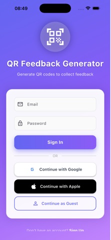 QR Feedback Collector screenshot