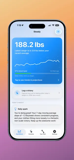 Steady - Weight Tracker screenshot 1