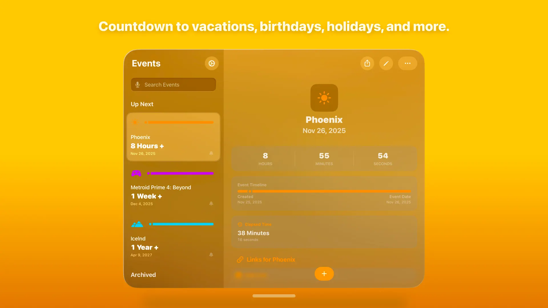 Remainders - Event Countdowns screenshot