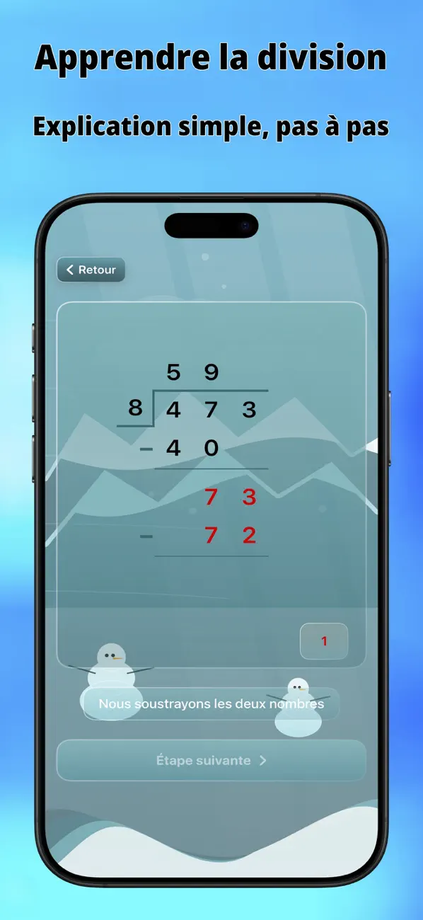 Screenshot #1 pour Apprendre la division