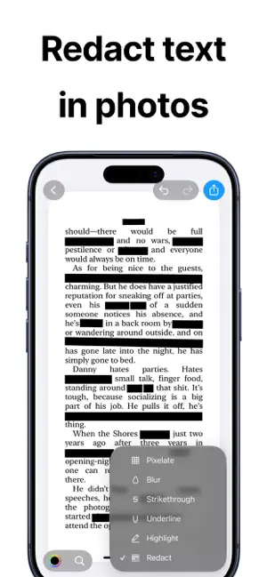 Whiteout: Redact & Blur Photos screenshot 1