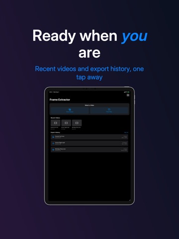 Frame Extractor: Video Photo iPad screenshot