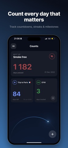 DaysFlow: Countdown & Tracker screenshot
