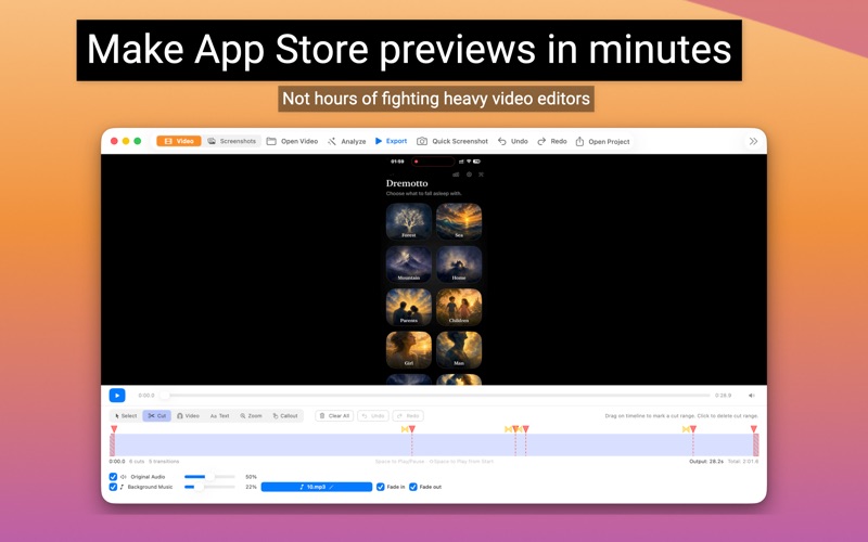 App Preview Studio iPhone screenshot