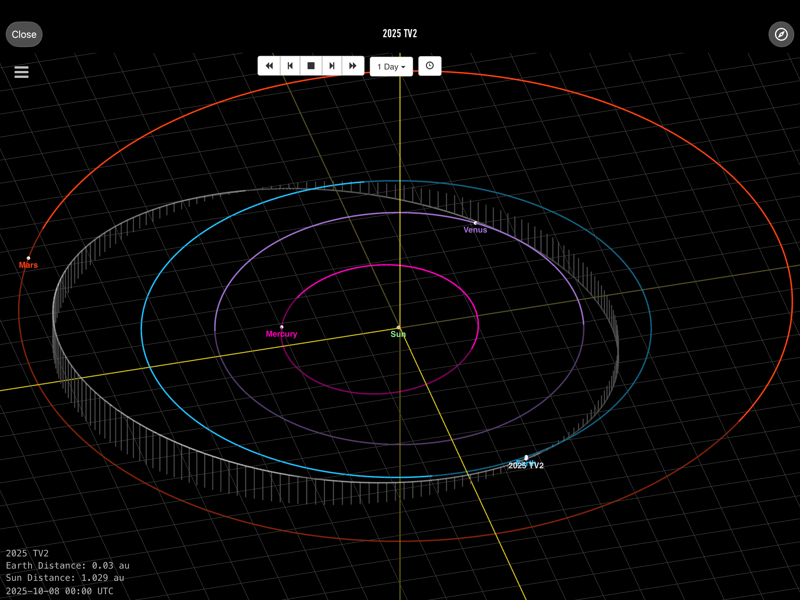 Near-Earth Asteroids Tracker screenshot 8