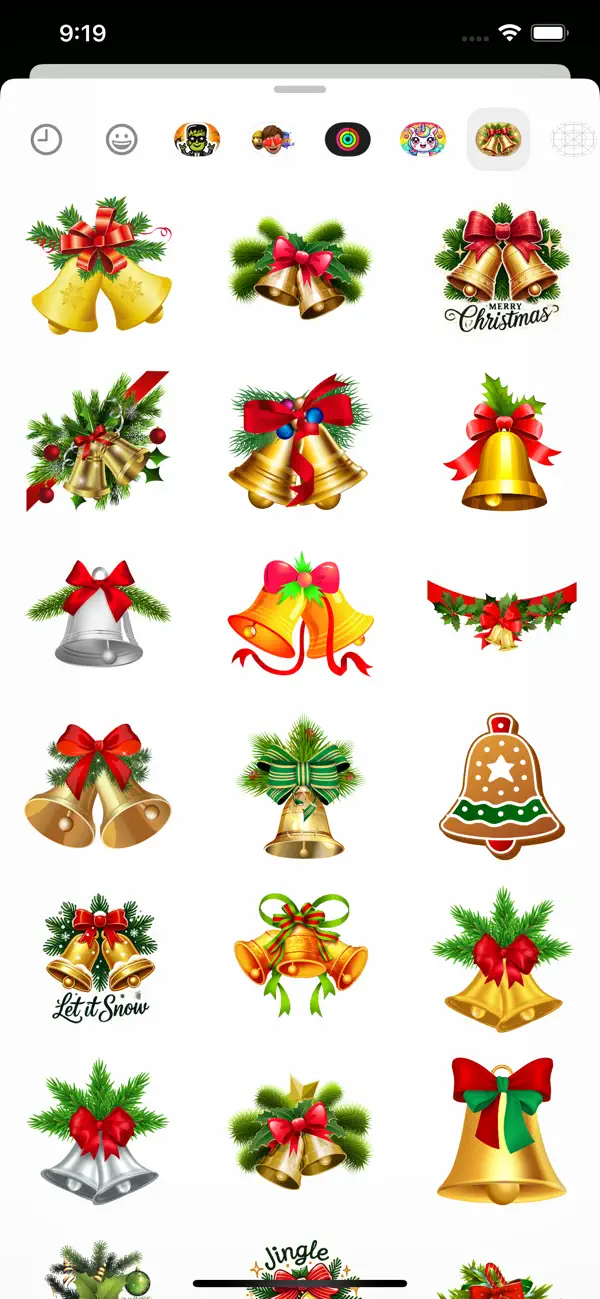 Screenshot #1 pour Christmas Bells Stickers