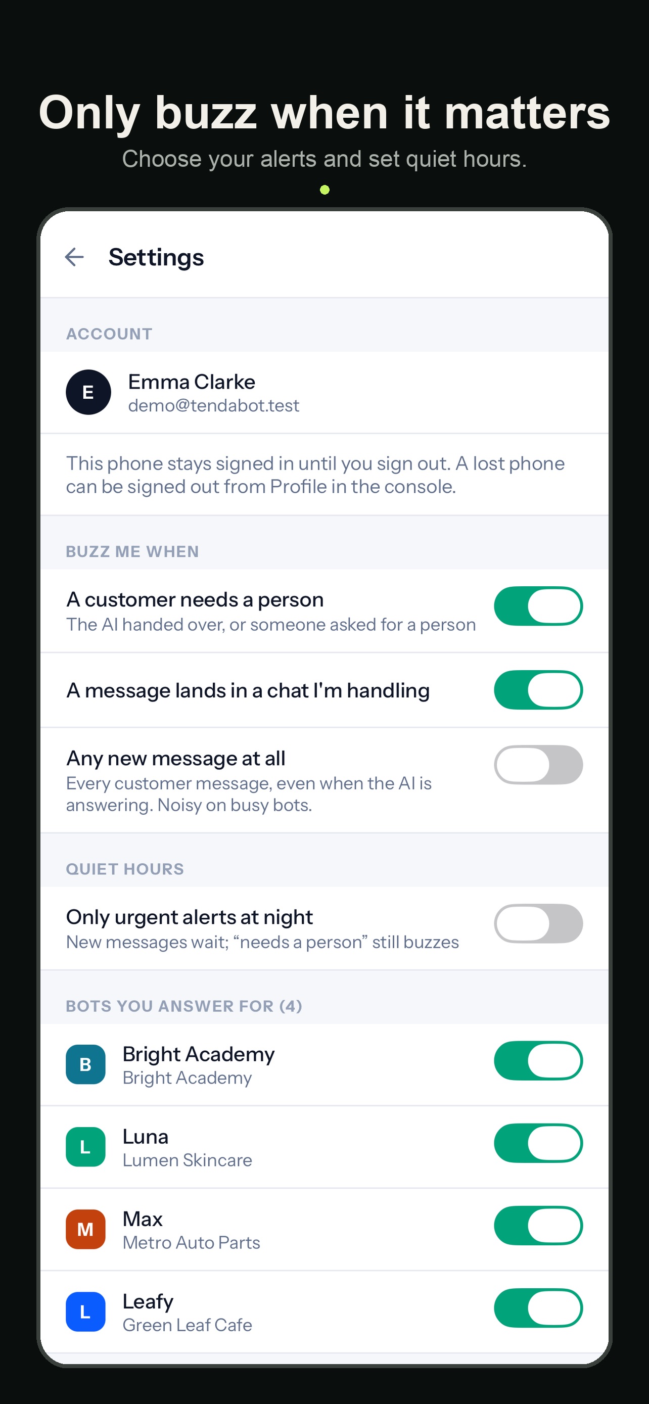 Screenshot 4 of Tendabot
