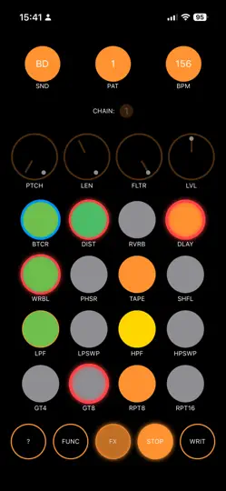 Screenshot von Punchline Drum Machine auf dem iPhone 2