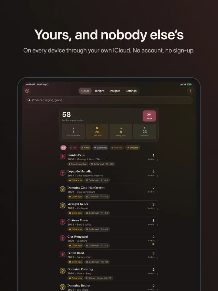Corkwell on iPad: screenshot 6 of 8