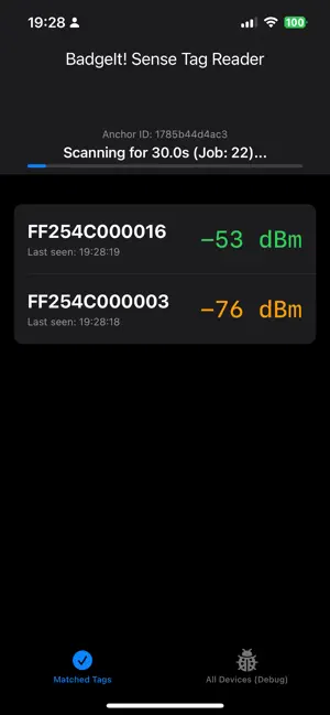 BadgeIt! Sense Tag Reader screenshot 1