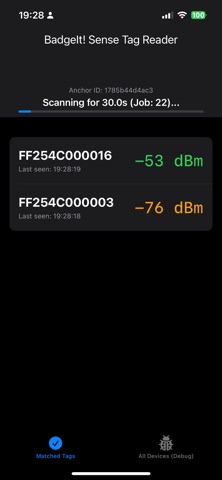 BadgeIt! Sense Tag Reader screenshot