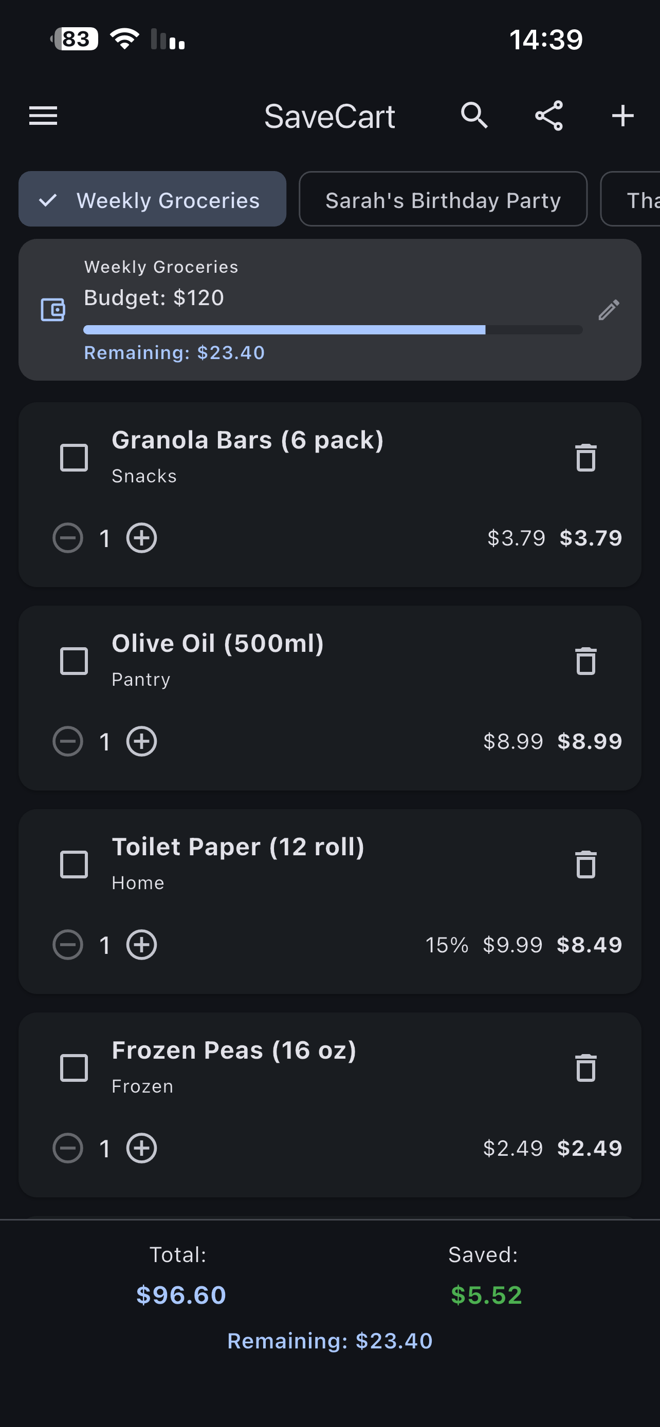 SaveCart