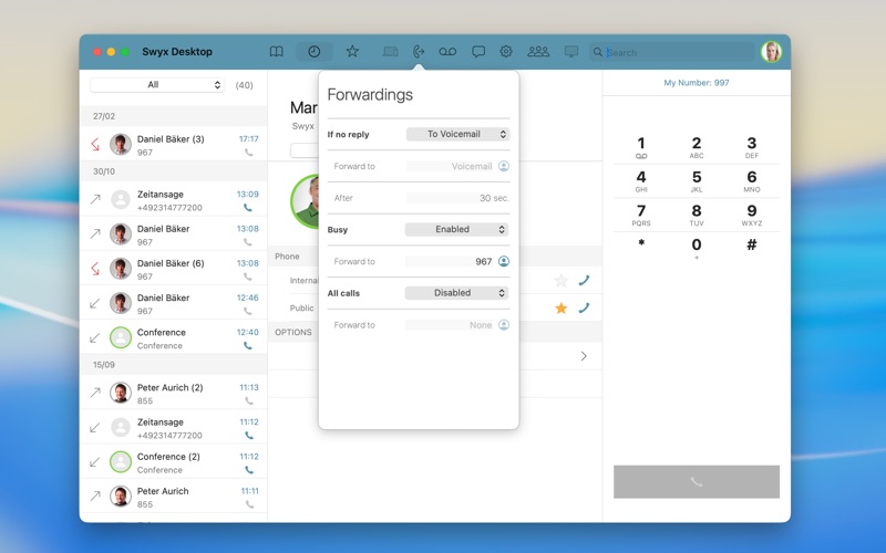 Screenshot #3 pour Swyx Desktop