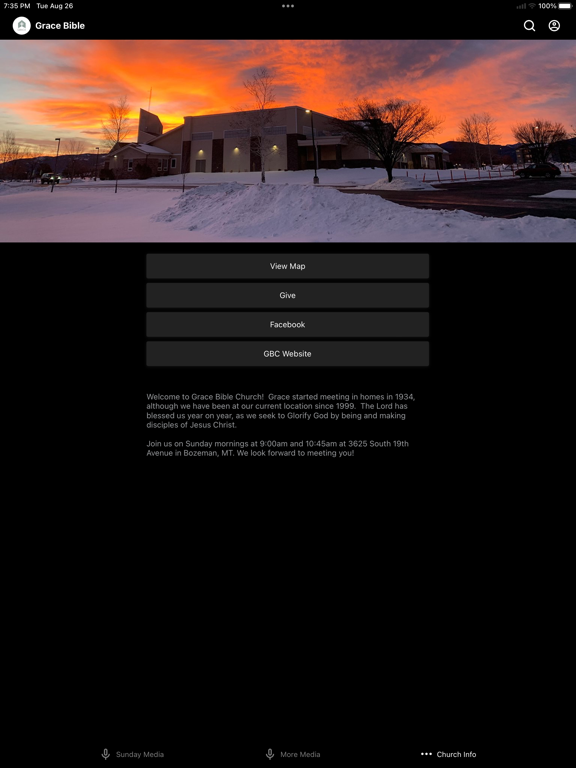 Grace Bible Church Bozeman iPad screenshot 3 - Education app