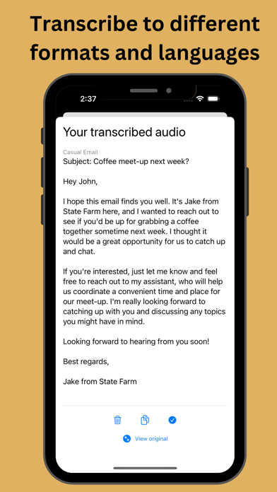 AudioPencil: Voice to Text Screenshot