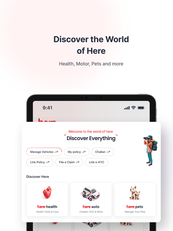 Here by HDFC ERGO iPad screenshot 5 - Finance app