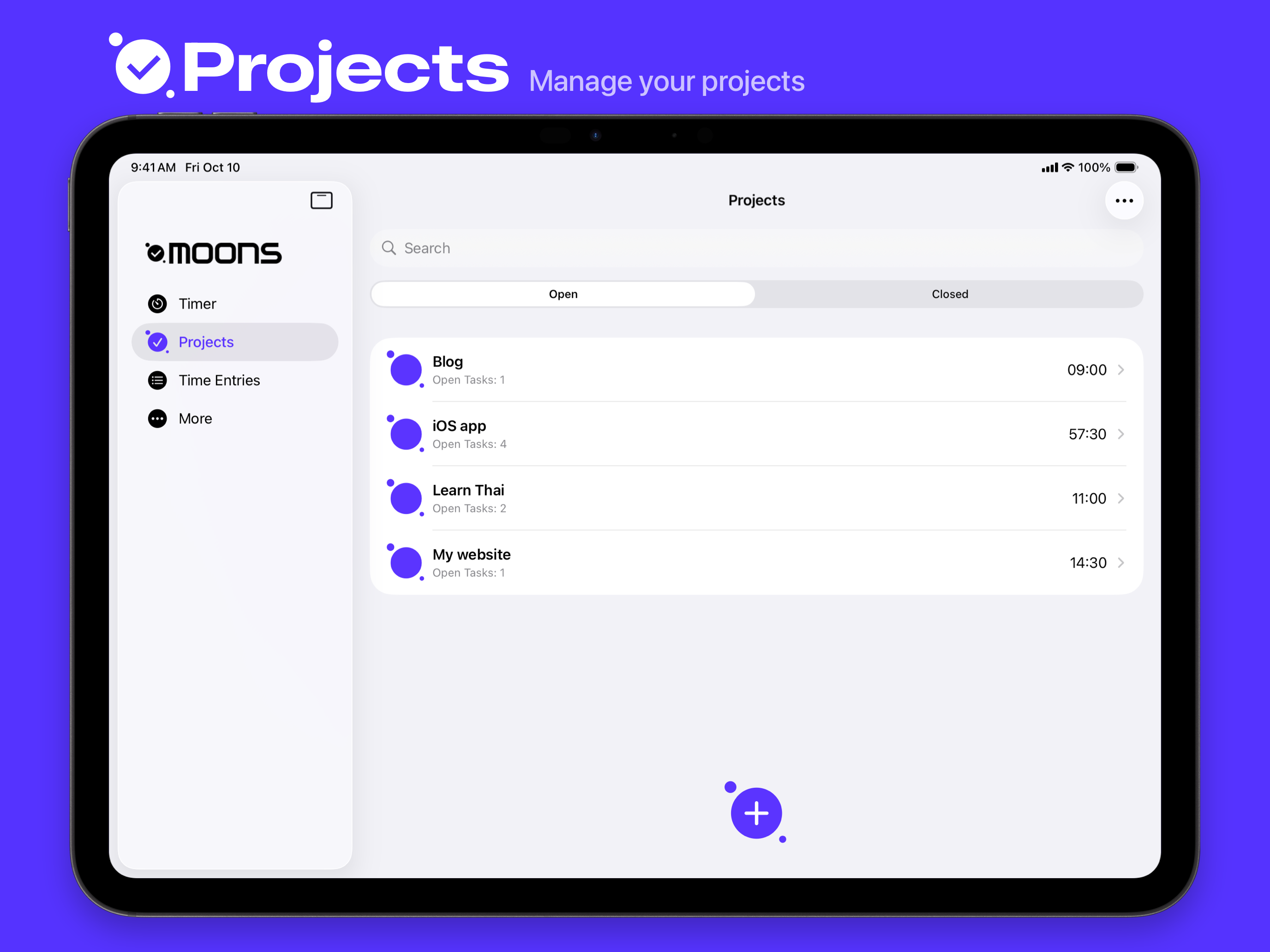 Hours Tracker - Moons