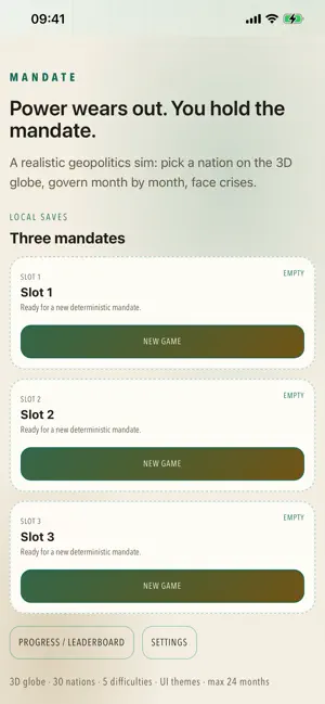 MANDATE screenshot 1