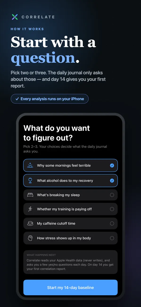 Screenshot #2 pour Correlate - Health Insights