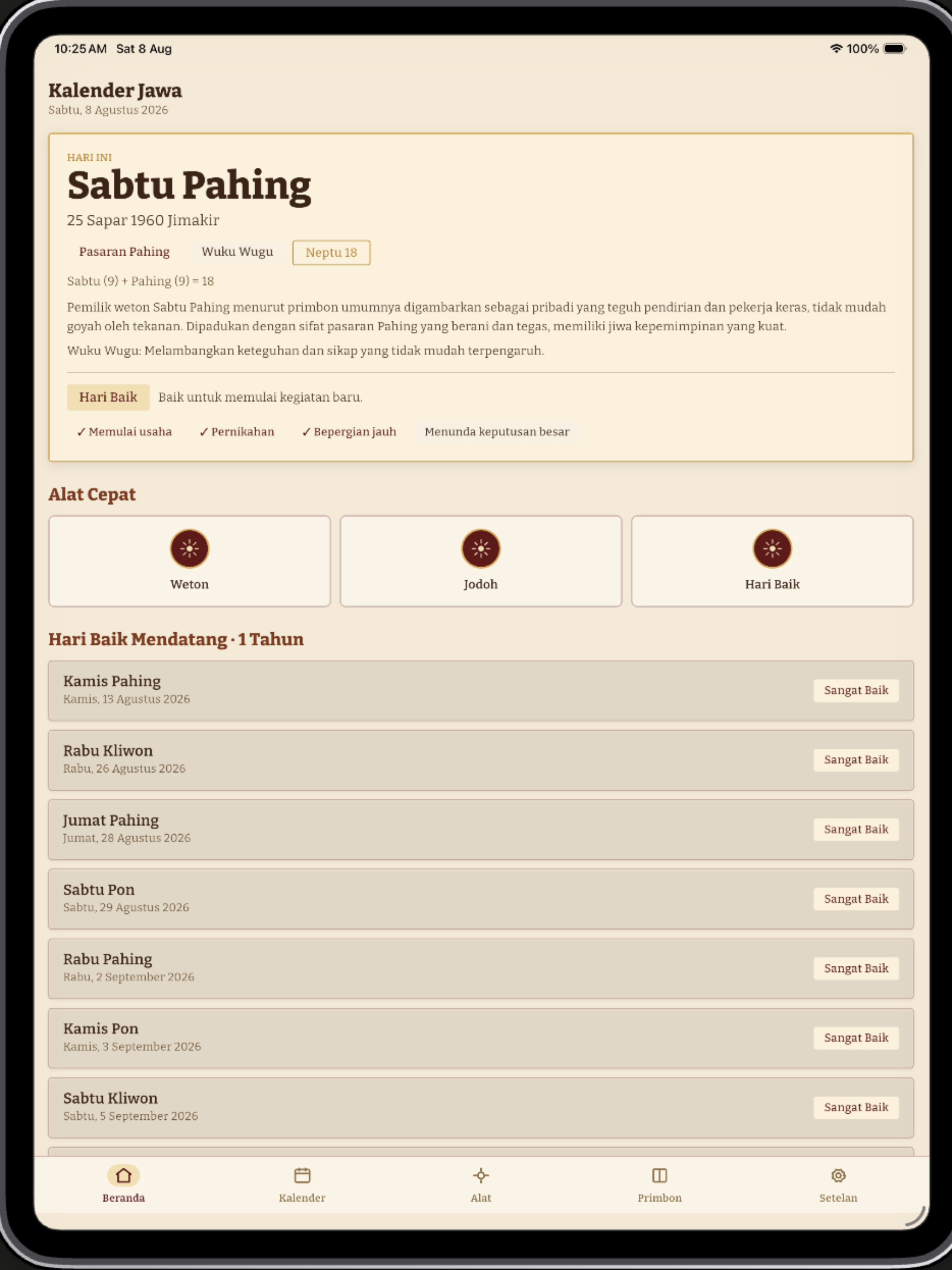 Kalender Jawa & Weton screenshot 9