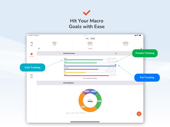 Calorieënteller Pro Tracker iPad app afbeelding 3
