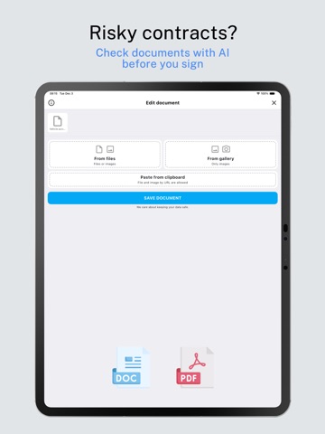 DocSpy — AI Document Checker iPad screenshot