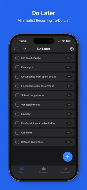 Do Later · To Do List screenshot 1