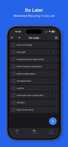 Do Later · To Do List Screenshot 1 of 5