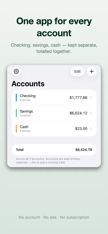 PlentyBook - Checkbook Ledger screenshot 1 of 4
