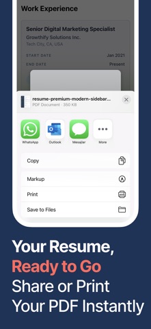 CV Builder・Resume Maker iPhone screenshot