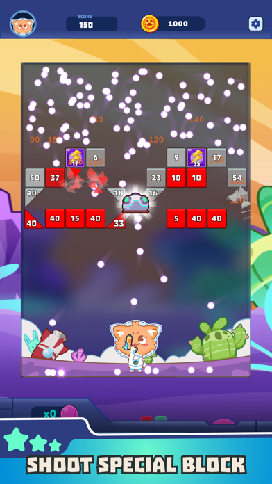 Space Astro Cat: Brick Breaker Screenshot