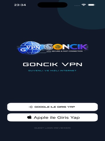 Goncik VPN iPad screenshot