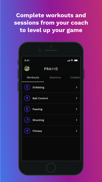 Praxis Sports Screenshot