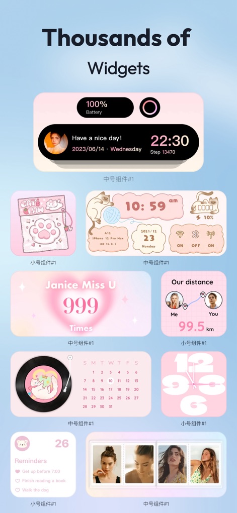 Mico - Widget & Live Wallpaper - Explore the vast collection of widgets, from a stylish battery display to a unique couple distance tracker, enhancing functionality and aesthetics.