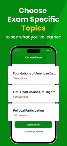 AP US Govt Politics Prep Test iPhone screenshot