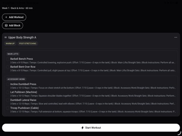 Element 26 Tr[Ai]ner Workout iPad screenshot