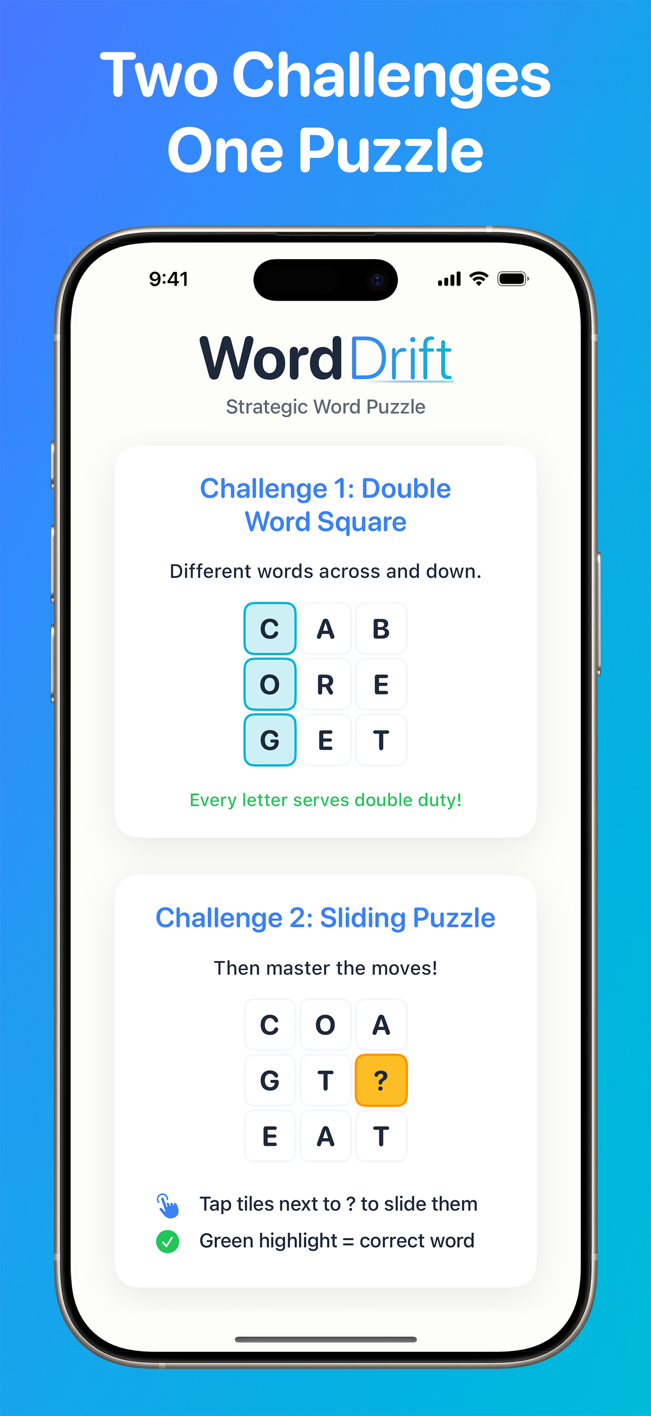 WordDrift: Ad-Free Word Puzzle