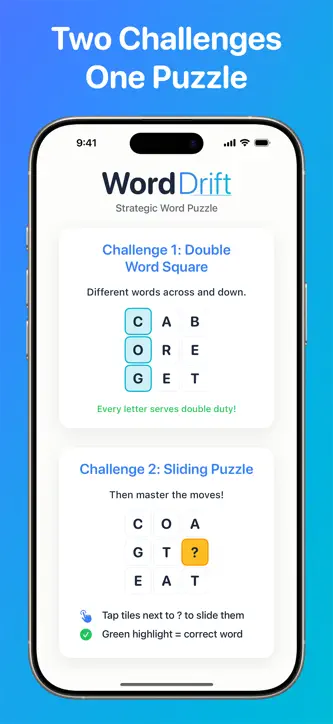 WordDrift: Ad-Free Word Puzzle screenshot 1