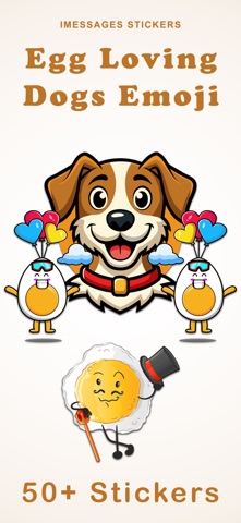 Egg Loving Dogs Emoji app screenshot