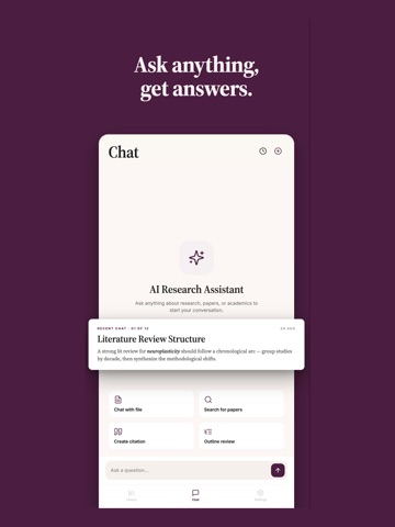 ANResearch AI Scholar App iPad screenshot