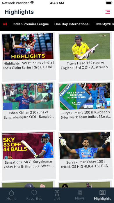 FirstCric - Live Score Screenshot