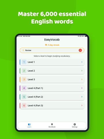 EasyVocab – English Vocabulary iPad screenshot